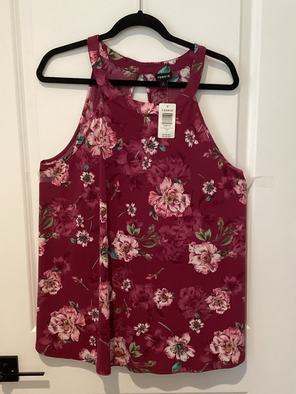 torrid Wine Floral High-Neck Camisole